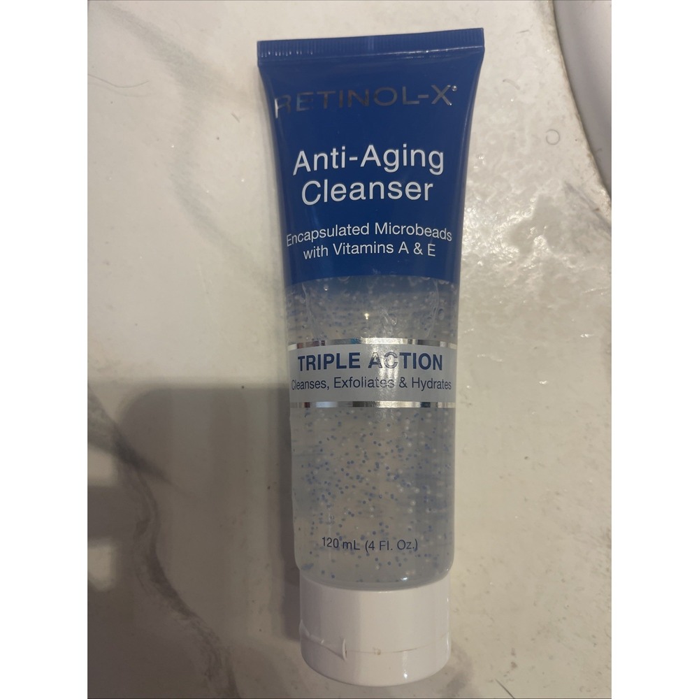 Retinol-X Anti-Aging Cleanser Triple Action 4 Fl oz w/ Vitamins Sealed New!
